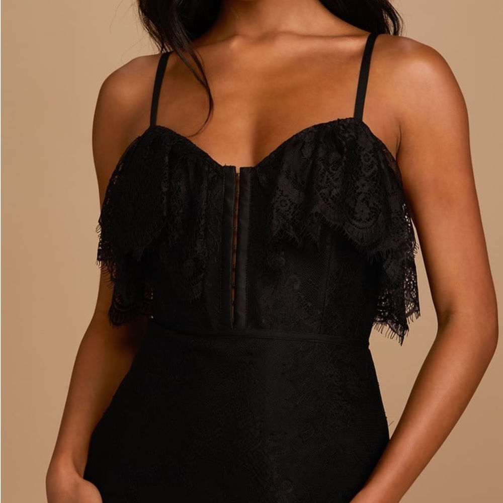 Lulu’s No Introduction Needed Black Lace Bodycon … - image 4